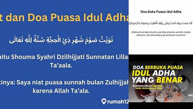 Niat Buka Puasa Idul Adha