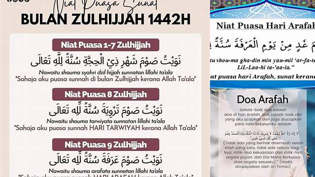 8 Hal Penting tentang niat doa puasa arafah untuk Idul Adha