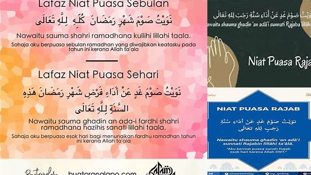 Niat Doa Puasa Rajab