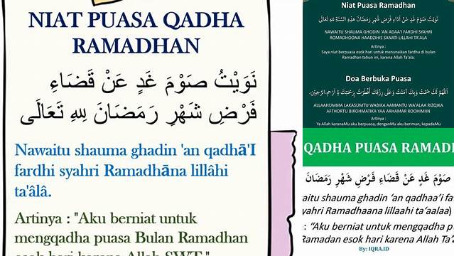 Niat Doa Qadha Puasa Ramadhan