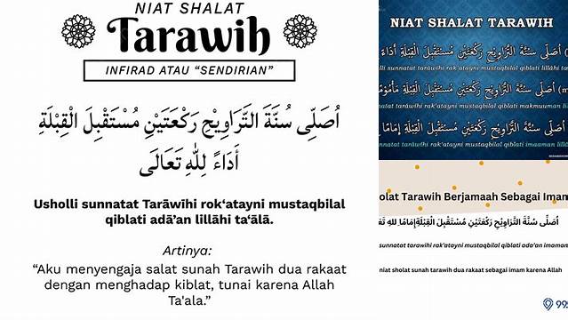 Niat Doa Tarawih