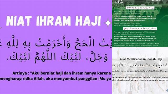 Niat Ihram Haji