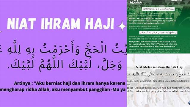 Niat Ihram Haji