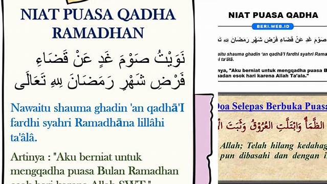 Niat Keramas Puasa Qadha