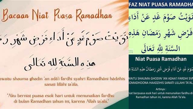 Niat Makan Sahur Puasa Ramadhan