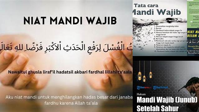 Niat Mandi Besar Sebelum Puasa