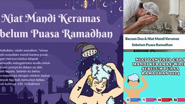 Niat Mandi Keramas Sebelum Puasa Ramadhan