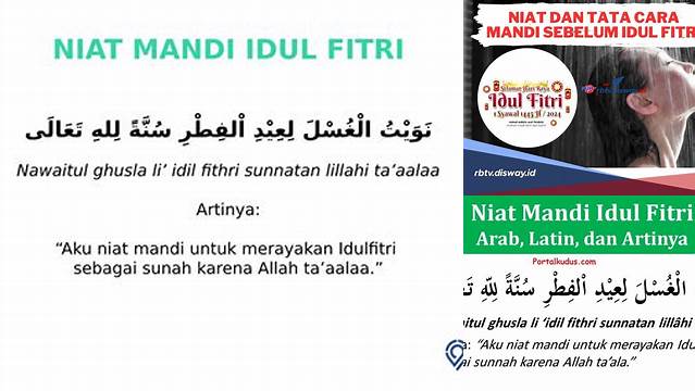 Niat Mandi Lebaran Idul Fitri