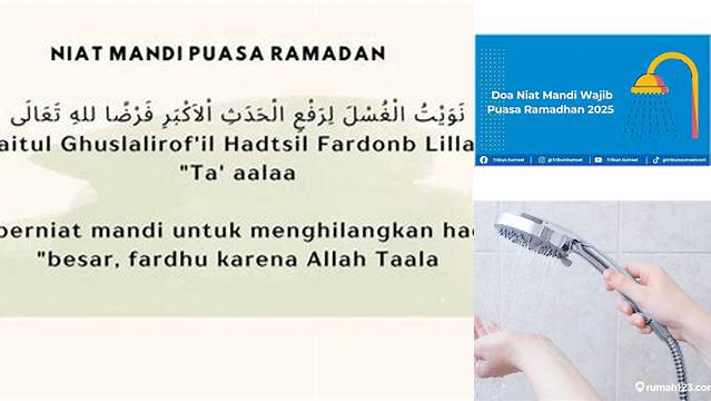 Niat Mandi Puasa Ramadhan Dan Artinya