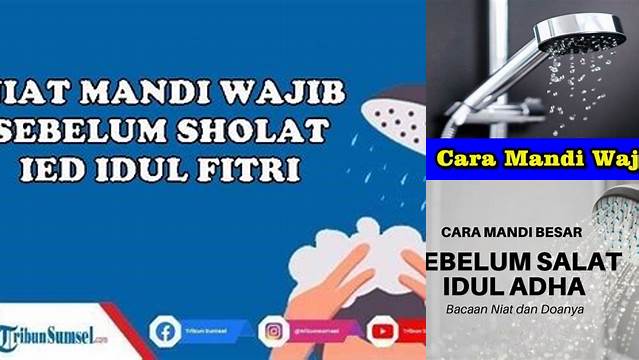 Niat Mandi Wajib Sholat Idul Adha