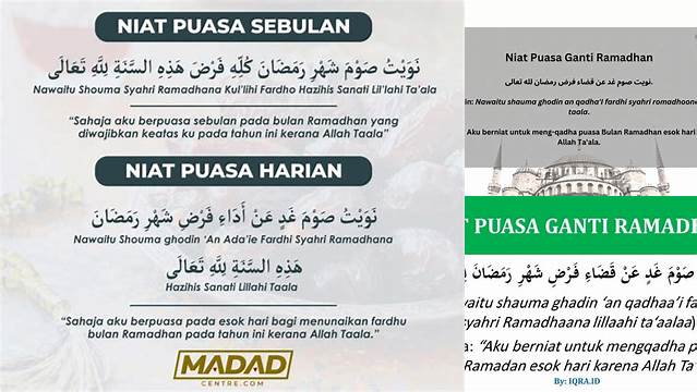 Niat Membayar Puasa Ramadhan Karena Haid