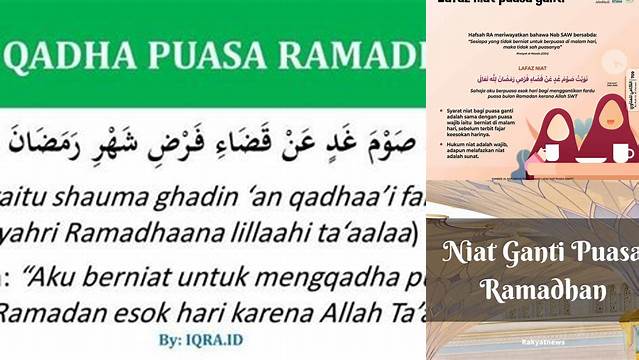 Niat Mengganti Puasa Ramadhan