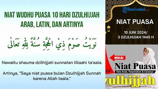 Niat Puasa 10 Dzulhijjah