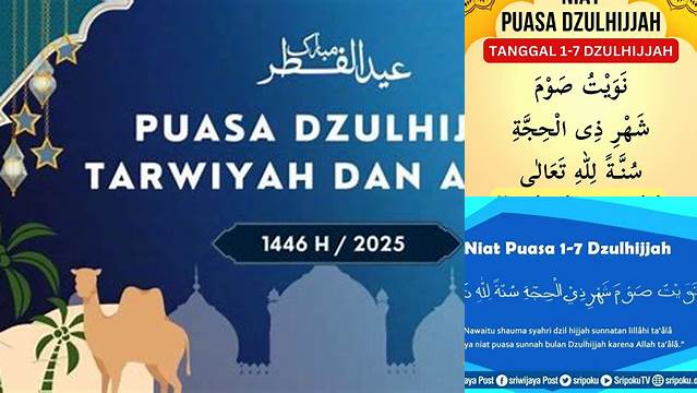 Niat Puasa 7 Dzulhijjah