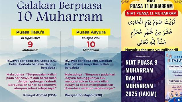 Niat Puasa 9 10 11 Muharram