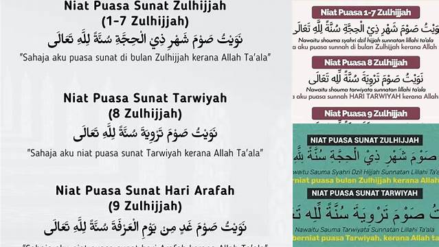 Niat Puasa 9 Zulhijjah