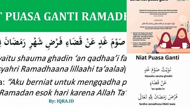 Niat Puasa Arafah Dan Puasa Ganti