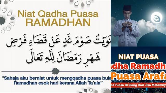 Niat Puasa Arafah Digabung Puasa Qadha