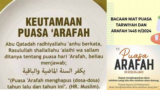 Niat Puasa Arafah Sebelum Idul Adha