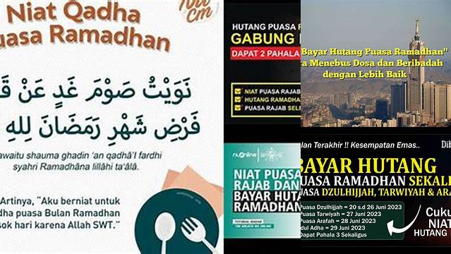 Niat Puasa Bayar Hutang Puasa Ramadhan