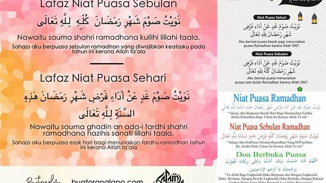 Niat Puasa Bulan Ramadhan