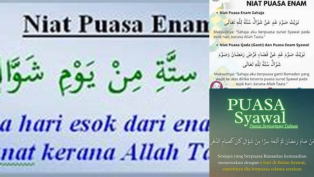 Niat Puasa Enam