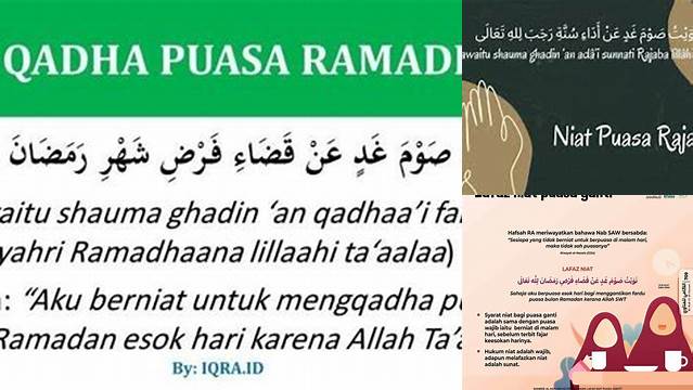 Niat Puasa Ganti Dan Puasa Rajab