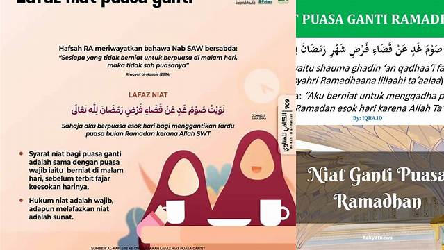 Niat Puasa Ganti Puasa Ramadhan