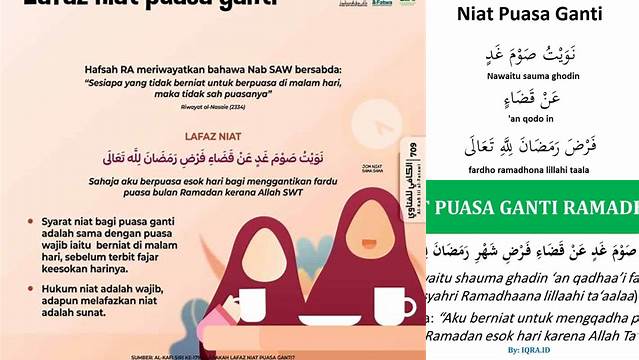 Niat Puasa Ganti Ramadhan