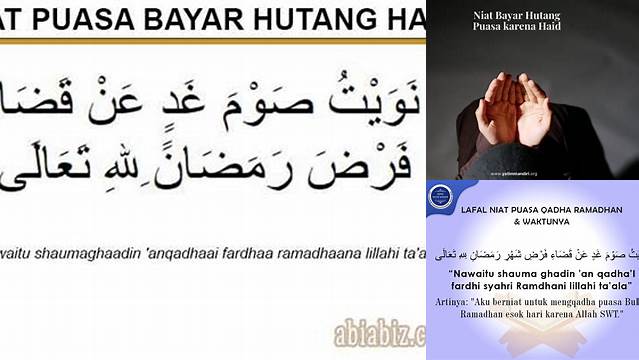 Niat Puasa Hutang Haid