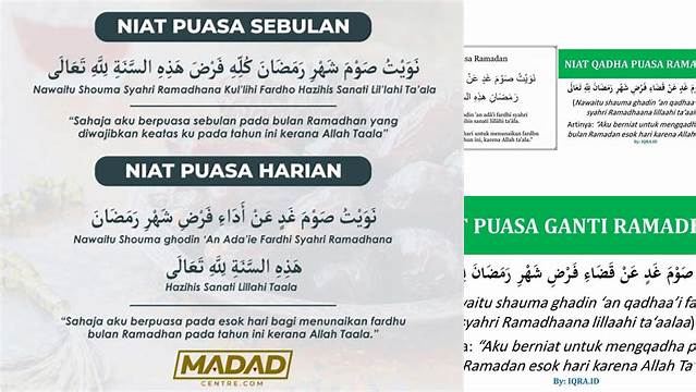 Niat Puasa Mengganti Haid