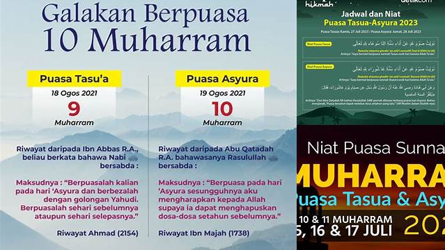 Niat Puasa Muharram 9 Dan 10