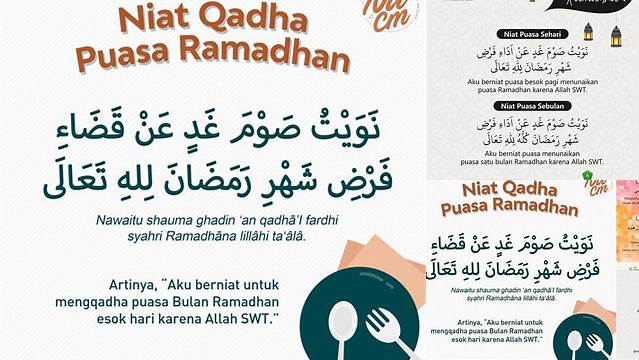 Niat Puasa Nyaur Utang Puasa Ramadhan