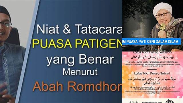 Niat Puasa Pati Geni