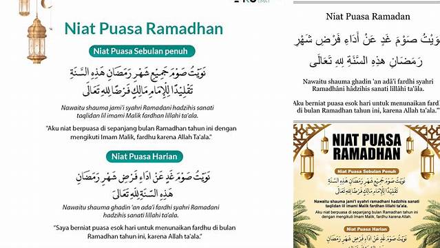 Niat Puasa Pertama Ramadhan