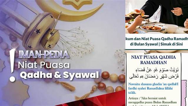 Niat Puasa Qadha Dan Syawal