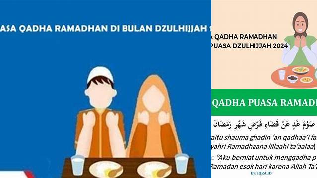 Niat Puasa Qadha Di Bulan Dzulhijjah