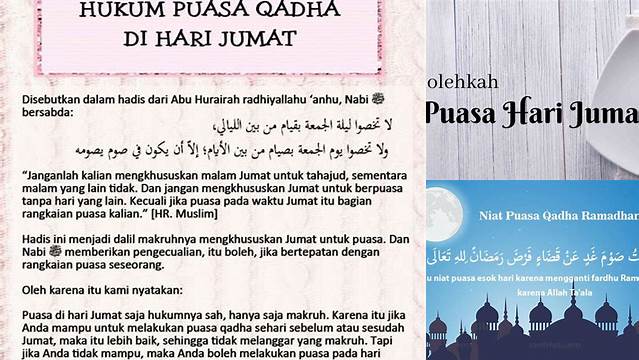 Niat Puasa Qadha Di Hari Jumat