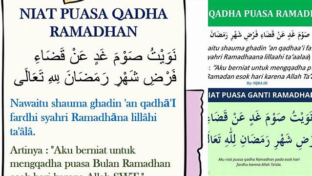 Niat Puasa Qadha Di Hari Kamis