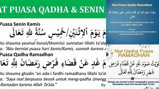 Niat Puasa Qadha Senin