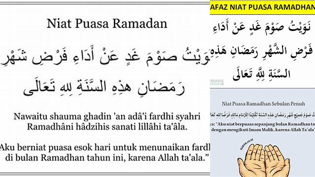 Niat Puasa Ramadha