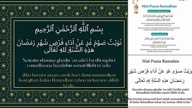 Niat Puasa Ramadhan Beserta Artinya