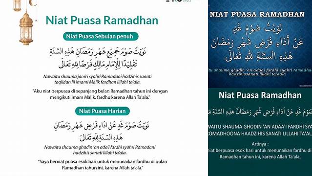 Niat Puasa Ramadhan Dibaca Kapan