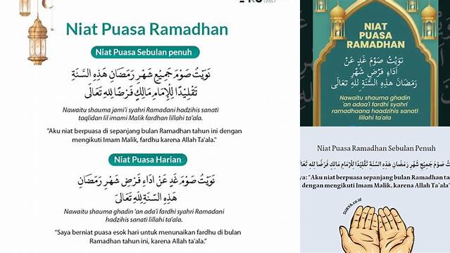 Niat Puasa Ramadhan Harus Dilakukan Pada