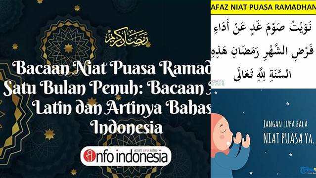 Niat Puasa Ramadhan Tulisan Arab