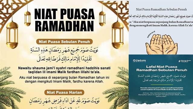 Niat Puasa Sebulan Penuh Dibulan Ramadhan