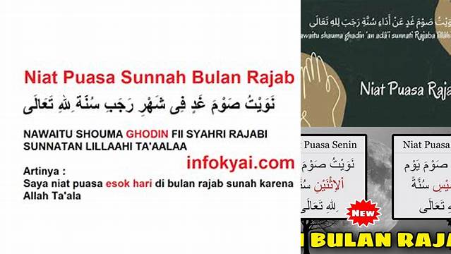 Niat Puasa Senin Di Bulan Rajab