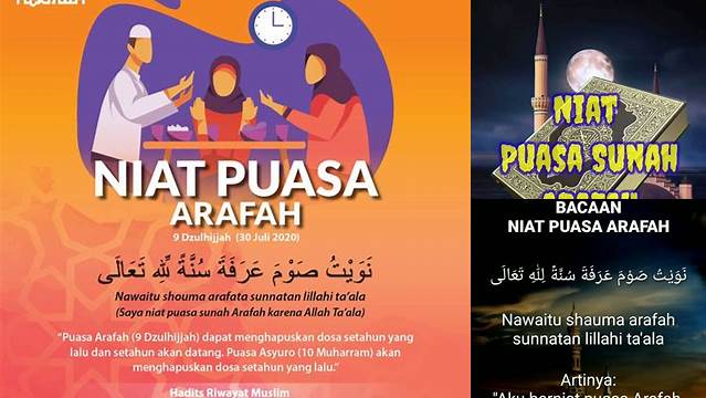 Niat Puasa Sunah Arafah