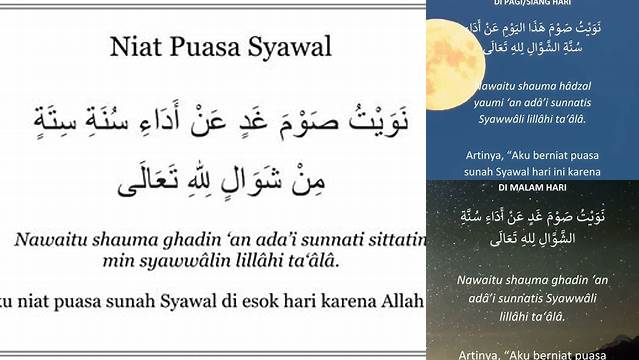 Niat Puasa Sunah Syawal