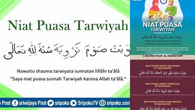 Niat Puasa Sunah Tarwiyah